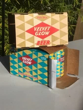 Velvet Glow 12 oz. Grace Brothers 1950's Flat Top Beer Cans EMPTY 6 Six-Pack
