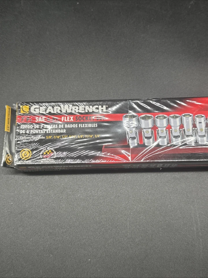 GearWrench 7pc 3/8" Drive 6PT Flex Socket Set SAE 80564 - Image 2 of 2
