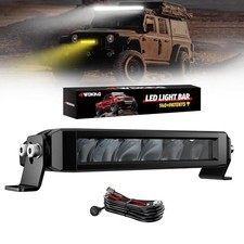 8 Inch Dual-Color Slim LED Light Bar, 60W Spot Flood Combo Beam with 8 inch