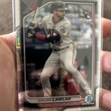 2024 Bowman Chrome Jordan Lawler #55 Mojo Refractor RC - Arizona Diamondbacks