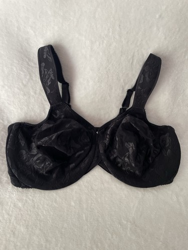 Wacoal 44DDD BH schwarz Blumenspitze mit verstellbaren Trägern und Bügel neu ohne Etikett