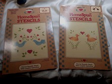 2 HOMESPUN STENCILS ~FOLK ART~POND DUCKS 2821...