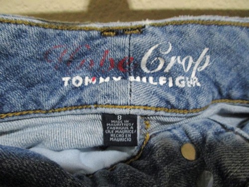 Tommy Hilfiger Damen Gr. 8 Cropped Denim Distressed Jeans helle Waschung - Bild 3 von 7