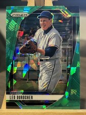 2025 Panini Prizm - Leo Durocher, Leo Durocher #201 Green Ice Prizm