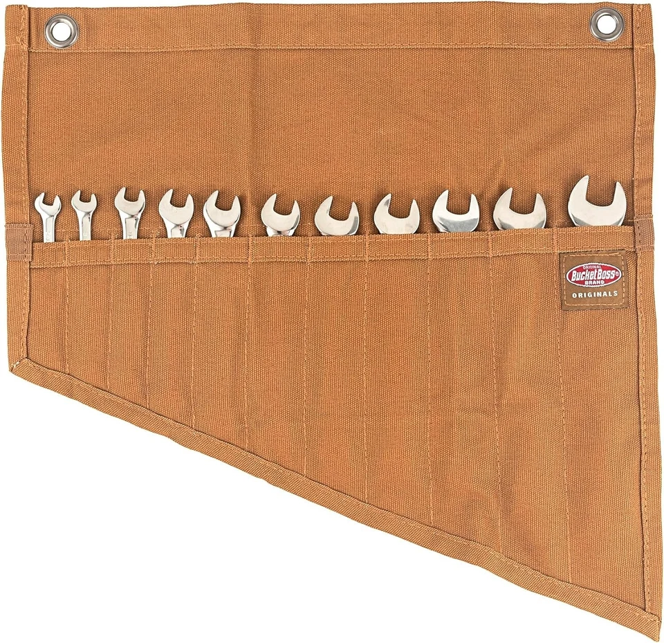 BucketBoss 70003 Tool and Wrench Set Roll with 11 Pockets in Brown - Image 2 of 4