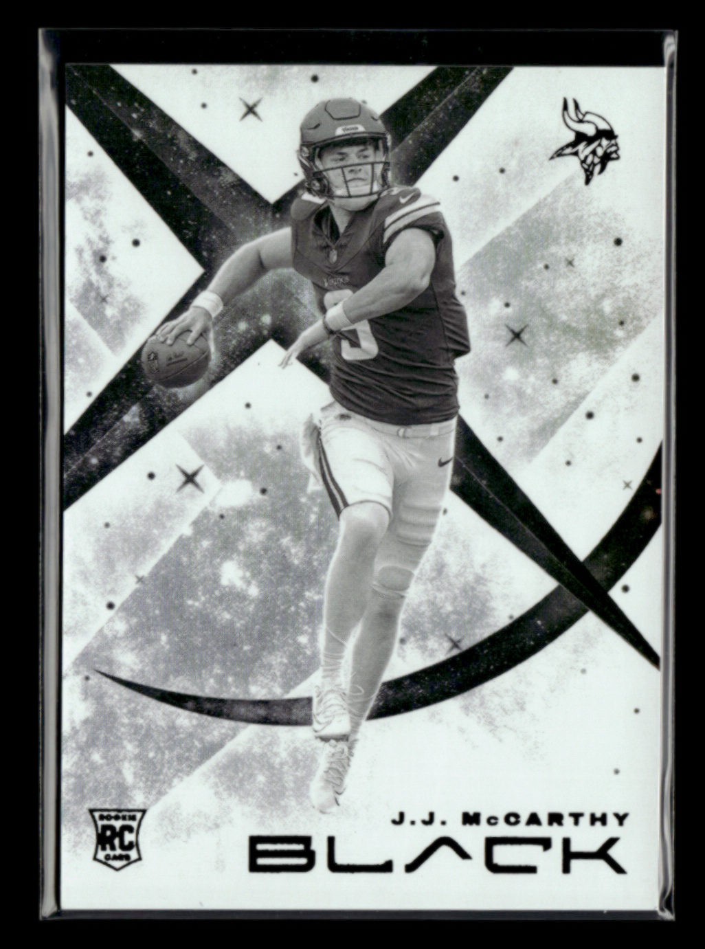 J.J. McCarthy 2024 Panini Black Football RC White Night SSP [jdA8