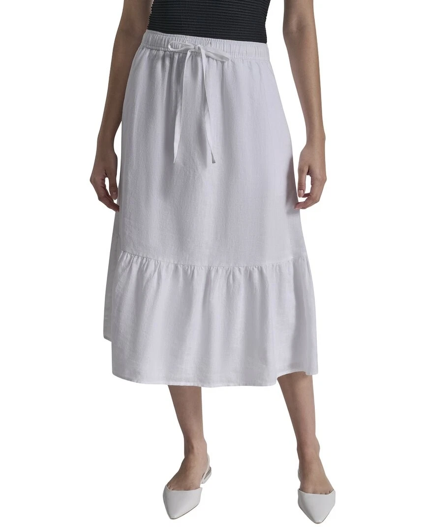 Dkny Pull On Linen Skirt Women's