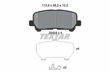 TEXTAR 2543401 Brake Pad Set, disc brake for ACURA,CHEVROLET,HOLDEN,HONDA,ISUZU,