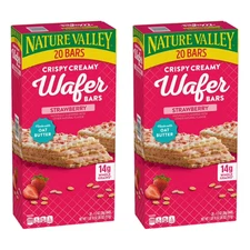 2 pack Nature Valley Crispy Creamy Strawberry Wafer Bars, 20 ct. FREE shipping