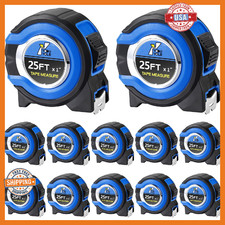 Youyole 12 Pack Tape Measure with Fractions 1/8 Steel Measuring Tape Retractable