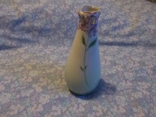 FRANZ primrose vase raised floral pattern pierced porcelain NICE