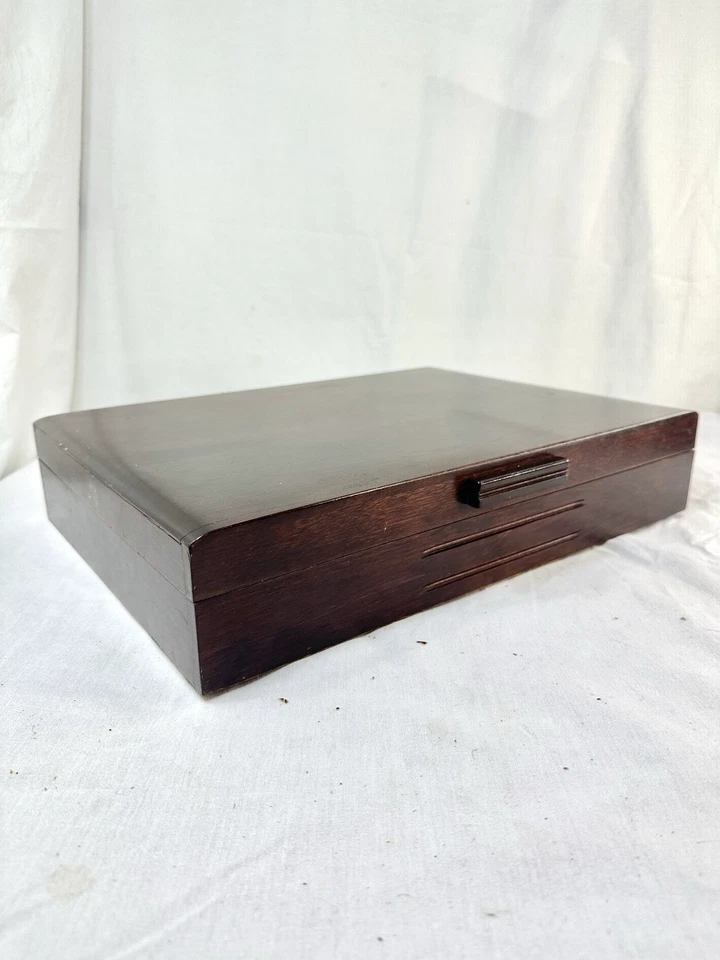 Juego de cubiertos WM Rogers & Son 27 piezas caja de cofre talismán plateado 1938 servicio 6 Foto 3 de 4