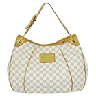 Louis Vuitton Galliera PM N55215 Damier Azur Canvas Shoulder Bag White Gray