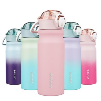 Water Bottle Straw 18oz Insulated Stainless Steel Leak Proof Light Pink |  eBay