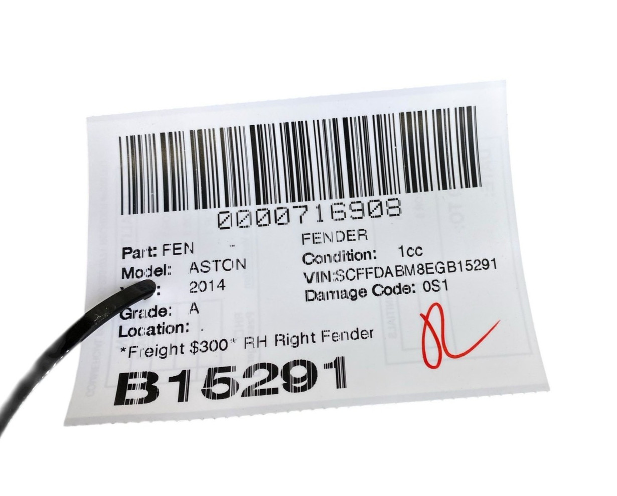 Aston Martin DB9 2013-2016 Right Fender
