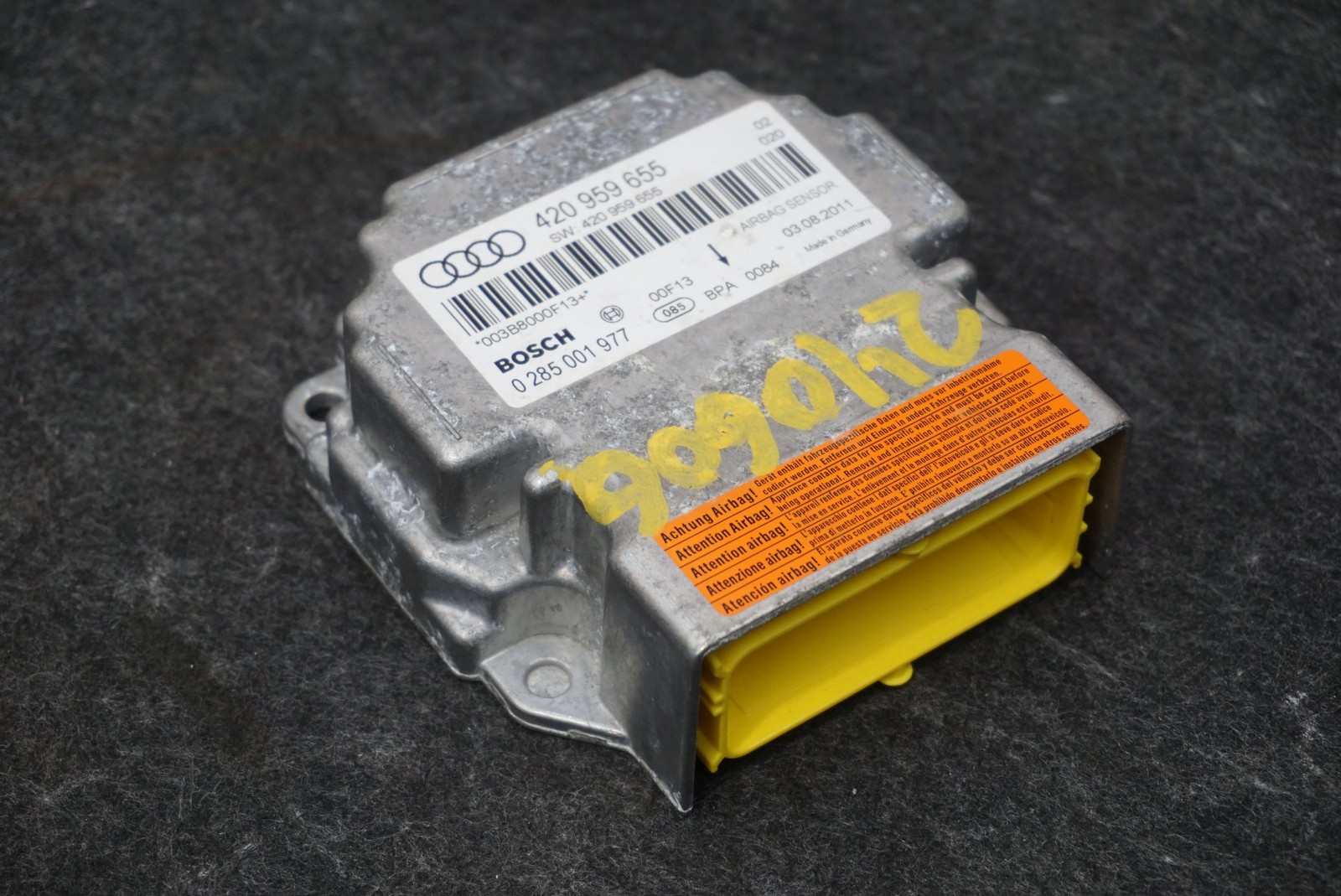 SRS Computer Control Module Sensor OEM 420959655Z0D Audi R8 Type 42 2008-15