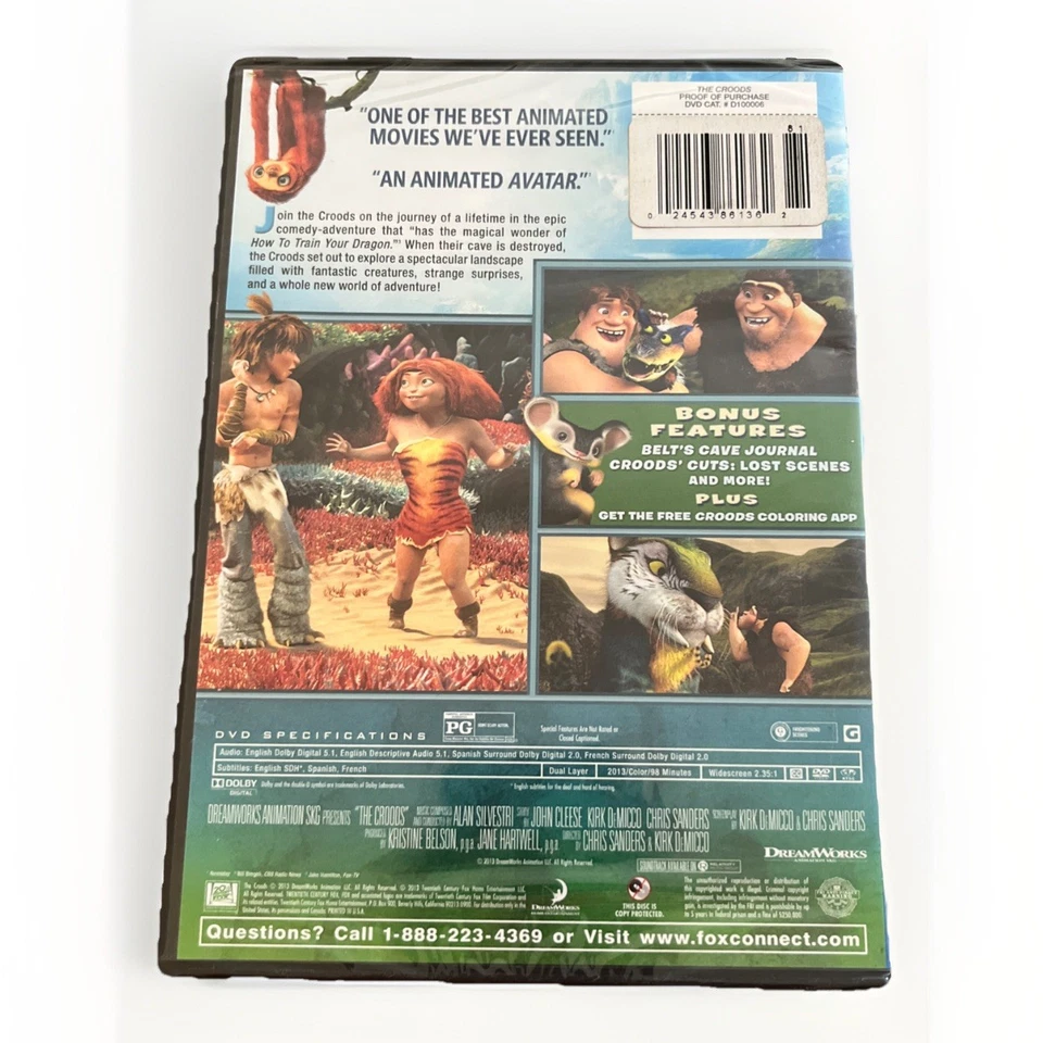 The Croods Dreamworks Widescreen NEW DVD - Image 2 of 2