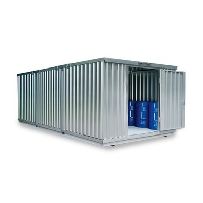 Gefahrstoffdepot / 19 qm / Auffangvolumen 3.090 l / ohne Lüftung