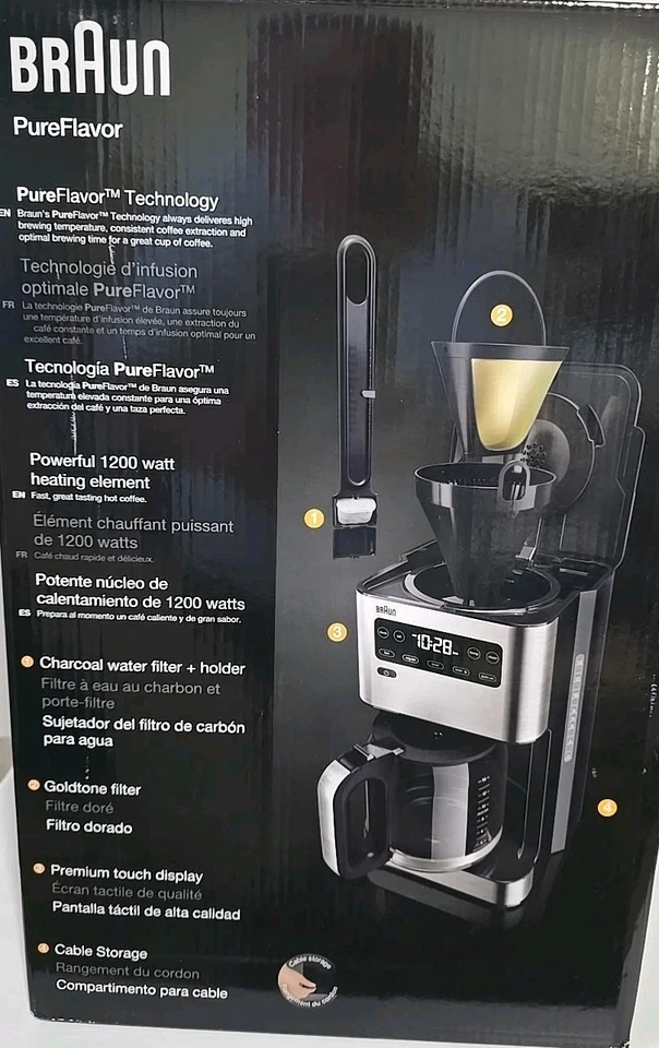 Braun KF5650BK Pure Flavor Coffee Maker, 14 Cup, Black - Image 2 of 4