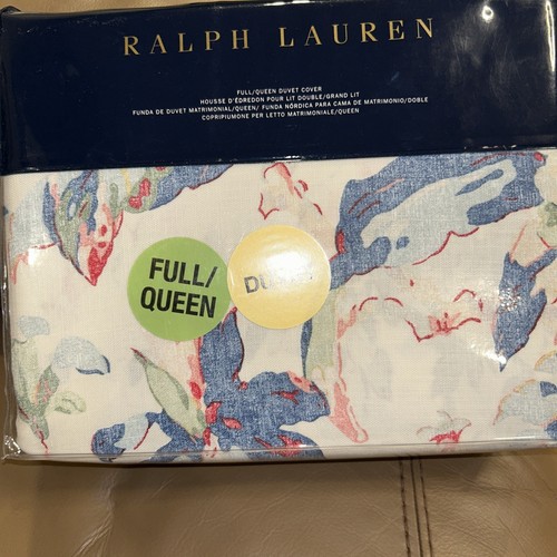 NWT RALPH LAUREN VERONIQUE BLUE ESTELLE FLORAL QUEEN FULL COVER DUVET COVER