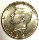 Beautiful 1966 P Kennedy Half Dollar 40% SILVER US Mint "Circulated"