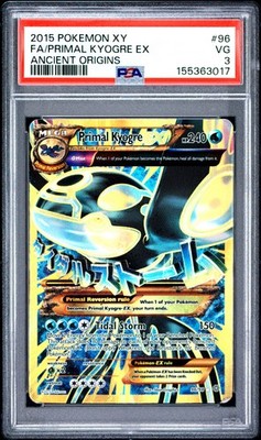 Primal Kyogre EX (Shiny Full Art) 96/98 XY - Ancient Origins Holo