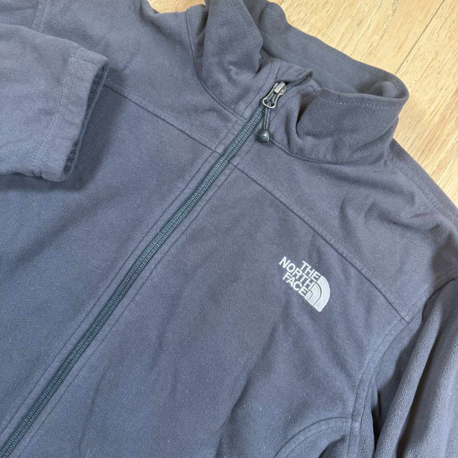 The North Face Windwall Fleece Jacket Mens Medium Black Full Zip