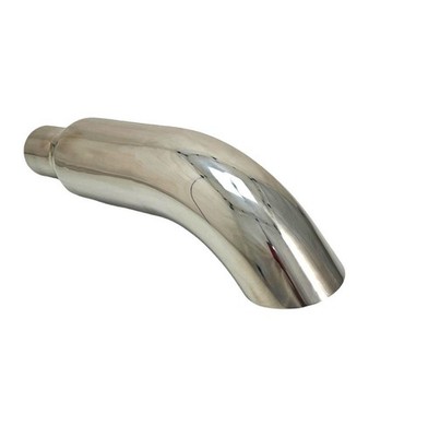 Exhaust Turn Down 2.50 Inlet 4.00 X 18.00 WTD40018-250-HP-SS  304 Polished Stain