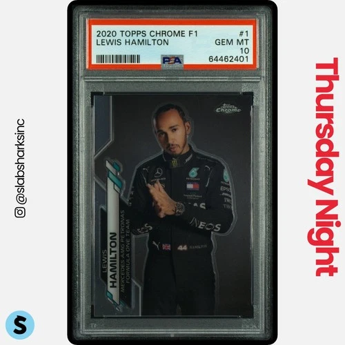 2020 TOPPS CHROME FORMULA 1 #1 LEWIS HAMILTON RC ROOKIE PSA 10