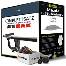 Anhängerkupplung starr für MAZDA 6 Stufenheck +E-Satz Set NEU