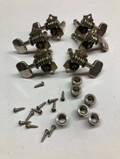 Vintage Grover G-98  Chicklet guitar tuners nickle whole set bushings  screw