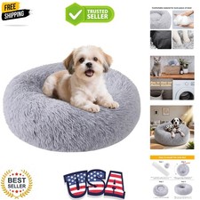 Dog Bed for Small Medium Large Dogs Cats, 20 inch Calming Washable-Round Cozy...