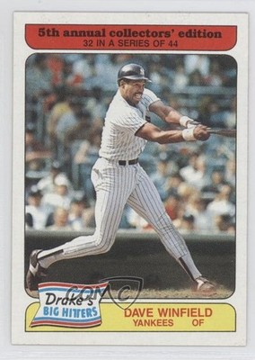 1985 Topps Drake's Big Hitters/Super Pitchers Food Issue Dave Winfield HOF 0d2