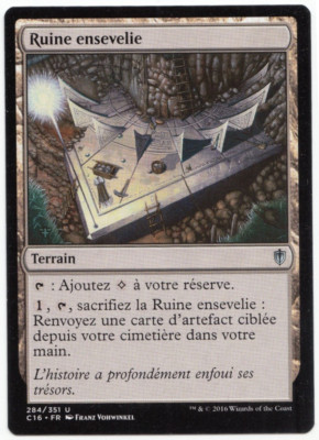 mtg magic buried ruin MISPRINT Aktivierungskosten FRANZÖSISCH Kommandant Ruine ensvelie