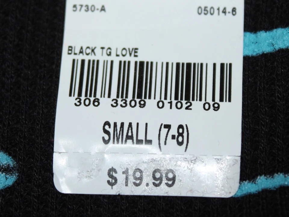 Top Total Girl, Pequeño Regular (7/8) Negro Tejido Waffle, Nuevo con Etiquetas Foto 3 de 4