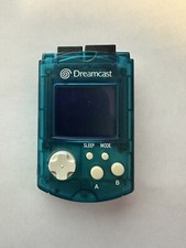 Sega Dreamcast Blue VMU Card Visual Memory Unit Tested Working good no battery