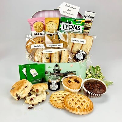 GIFTHAMPERZ Large Afternoon Tea Box Scones Birthday Christmas gift Family Get Well Mum Dad