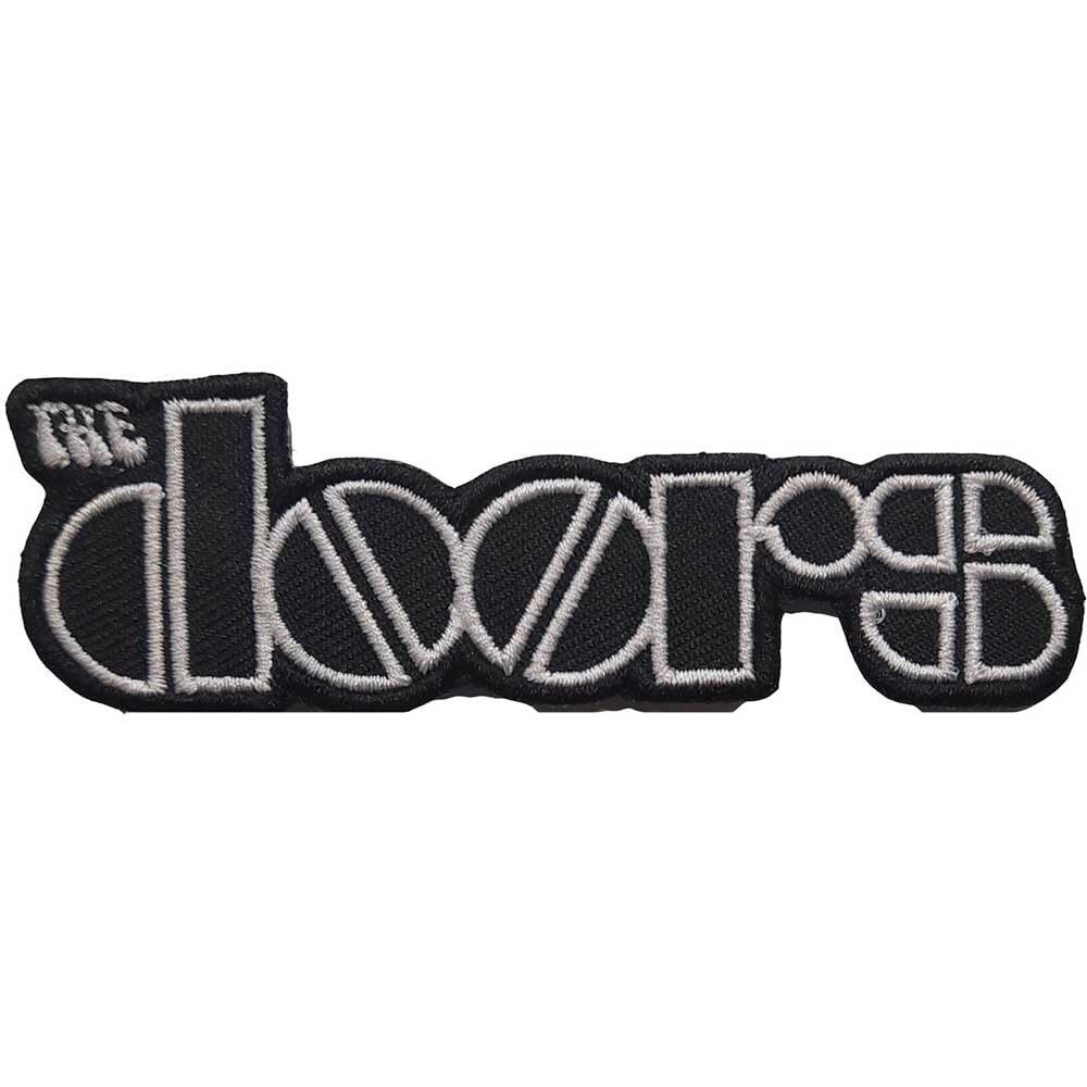The Doors Patch Band Logo Ufficiale Nero Woven Iron On 28 X 90Mm