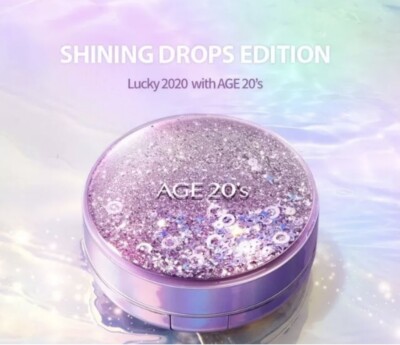 AGE20's Essence Cover Pact Shining Drops Edition Purple Empty  Case/US Seller