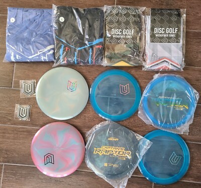 NEW Ledgestone Discraft Uli Set 2 Shirts 2 Towels 6 Discs Captain's Raptor