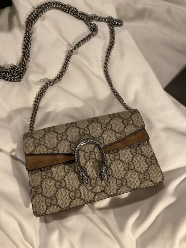 Gucci Dionysus GG Shoulder Bag Mini Brown Suede