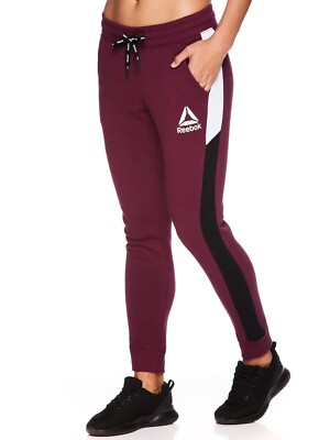 Reebok Women's Size XX Large Joggers Color Block Cuffed Ankle Pockets Drawstring