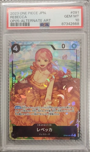 2023 PSA 10 ONE PIECE JAPANESE REBECCA OP05-091 ALTERNATE ART