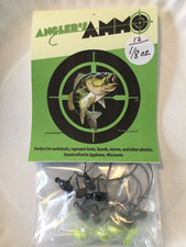 12pc- 1/8 oz Ned Rig Style Jig Head, Multi color Weedless Rig#1 Victory Hooks
