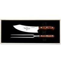 Giesser Tranchier Set 2-Tlg. Fleischgabel & Kochmesser 20 Cm Holzgriff 19972 Tol