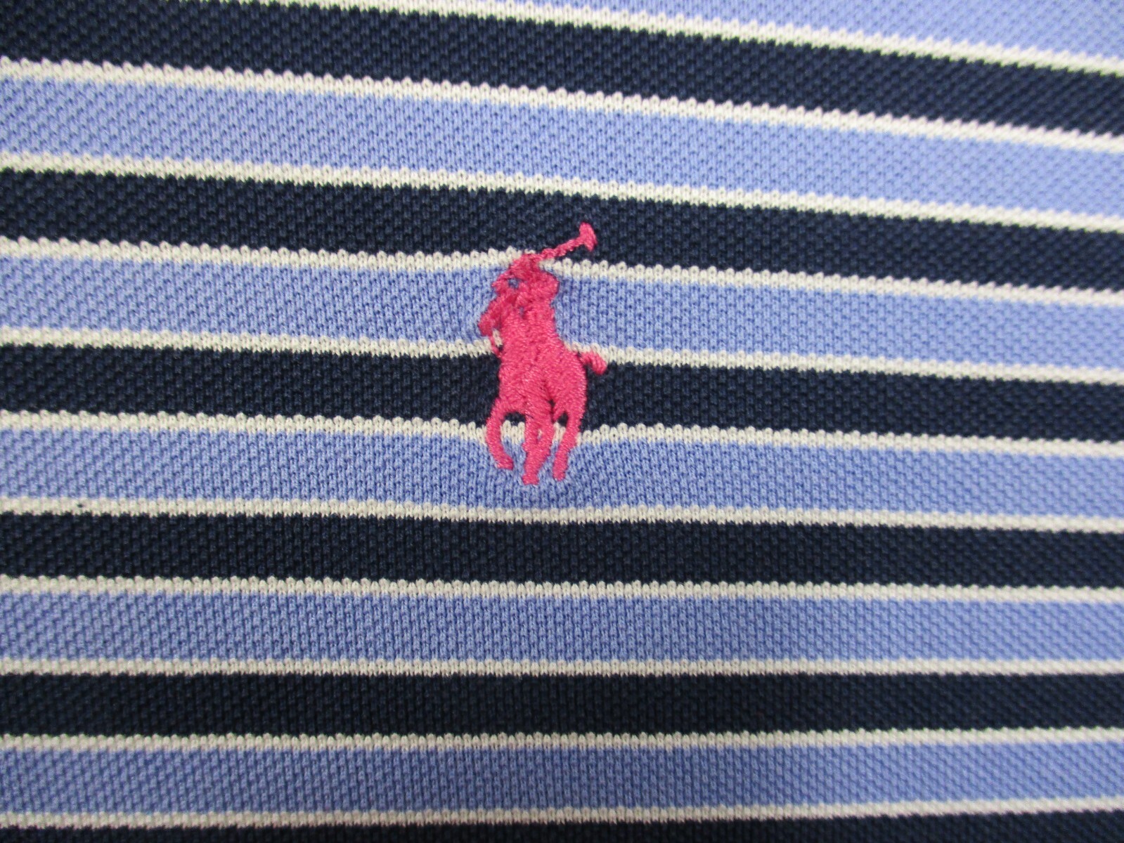 Polo Ralph Lauren camicia grande uomo golf fit blu righe pony