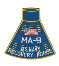 NASA Mercury 9 MA-9 space recovery ship task force patch