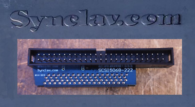 Synclavier 68-pin Mini-Centronics MD68M to 50-pin Male SCSI Winchester Adapter