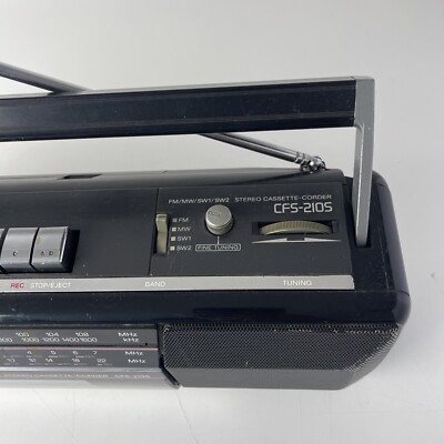 Sony CFS-210S Soundrider Portable AM FM Short Wave Radio Cassette