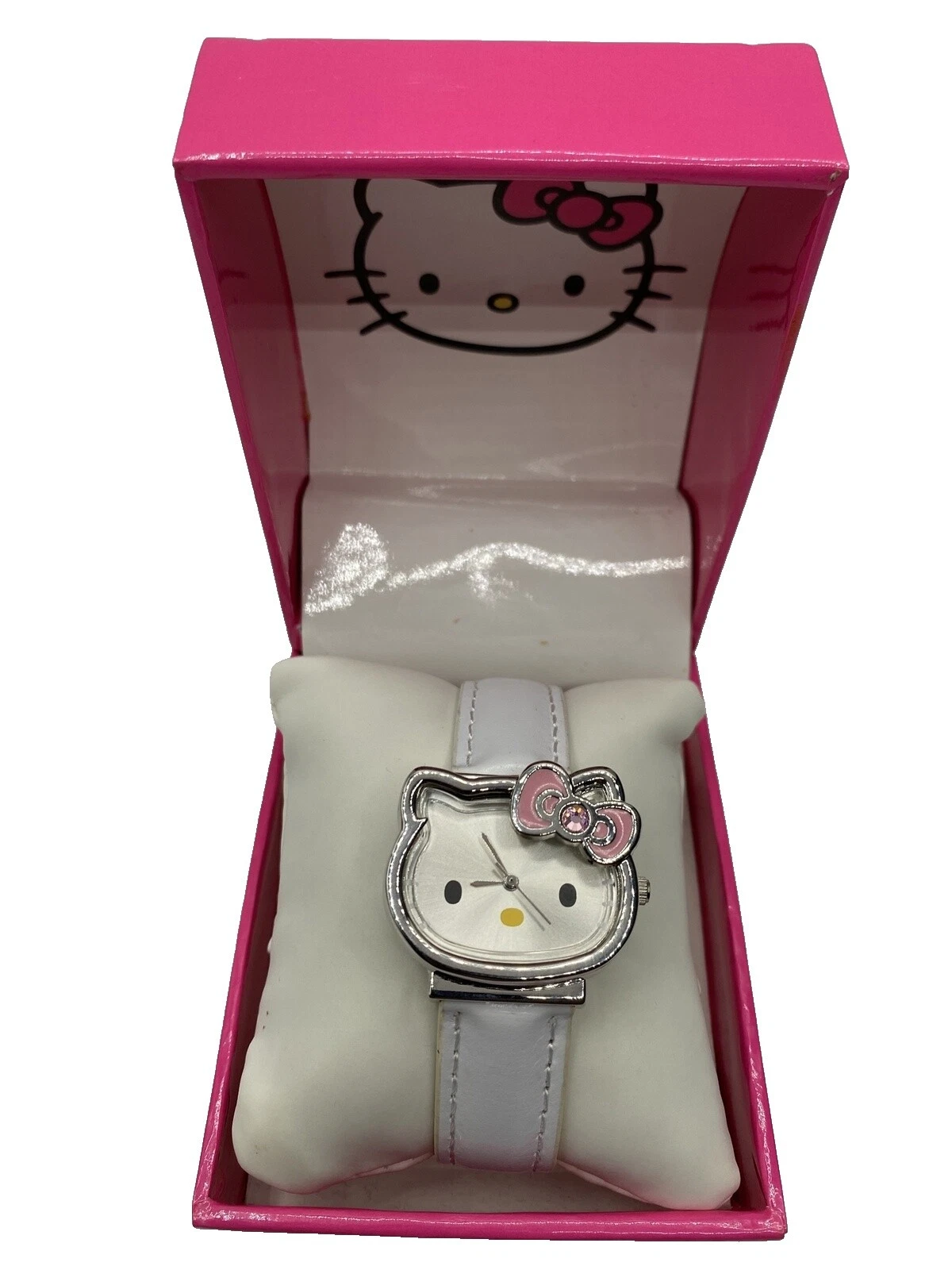Hello Kitty Stainless Steel Silver Case Wristwatches